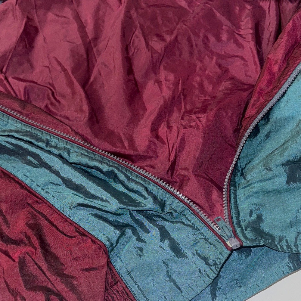 Vintage Rock Creek Burgundy, Teal, &‎ Aztec Print Windbreaker Size Medium - Picture 6 of 8